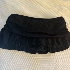La Blanca Black Ruffled Swim Skirt